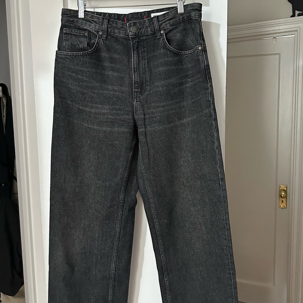 Dark Grey Wide leg Jean